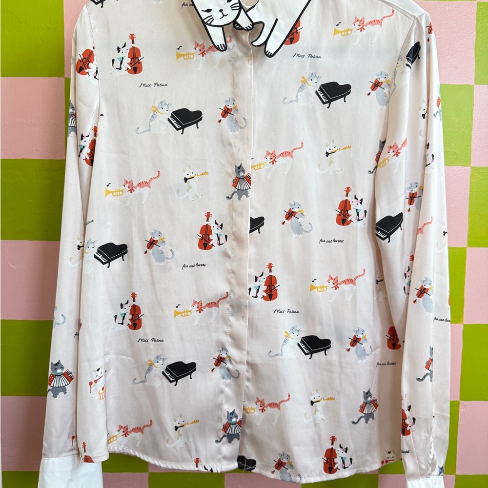 SOLD Cat Collar Blouse